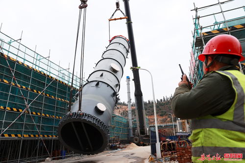 湖南石化技术升级改造项目实现新年“开门红”，首批关键大件设备成功吊装就位